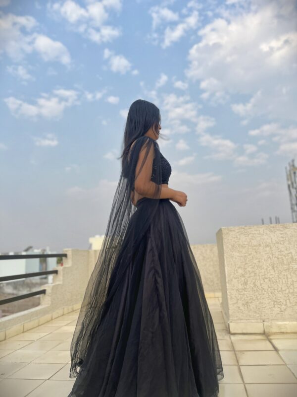 Moonless dark lehenga - Image 3