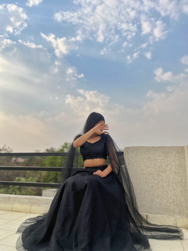Moonless dark lehenga