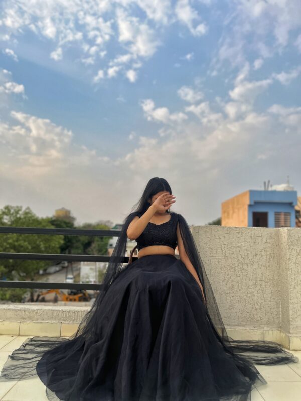 Moonless dark lehenga - Image 2