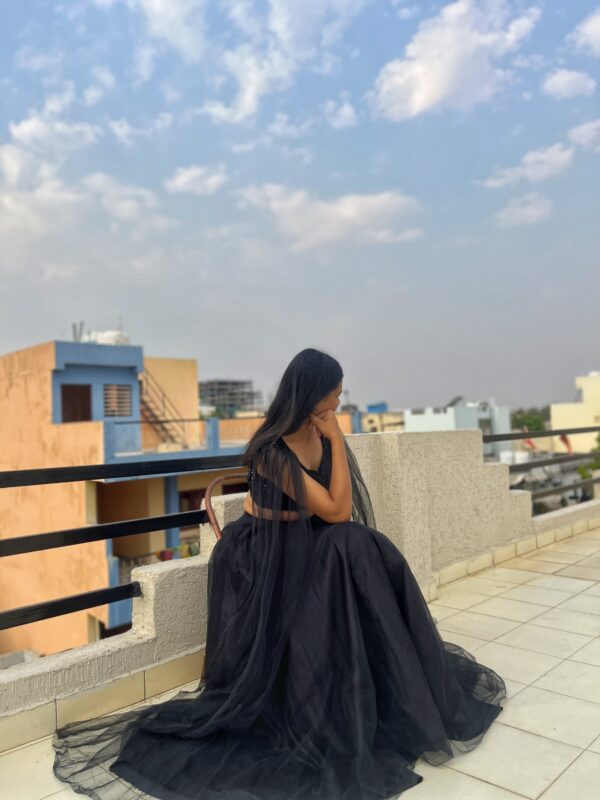 Moonless dark lehenga - Image 5
