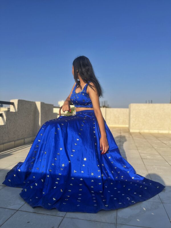 Deep sea blue lehenga - Image 4
