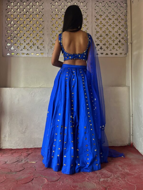 Deep sea blue lehenga - Image 7