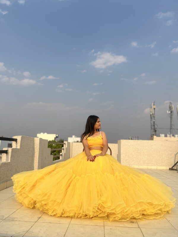 Sun-Kissed : Dazzling Yellow Lehenga for Your Special Day - Image 5