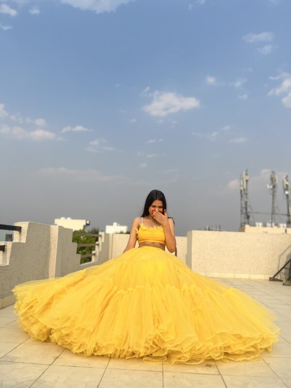 Sun-Kissed : Dazzling Yellow Lehenga for Your Special Day - Image 4