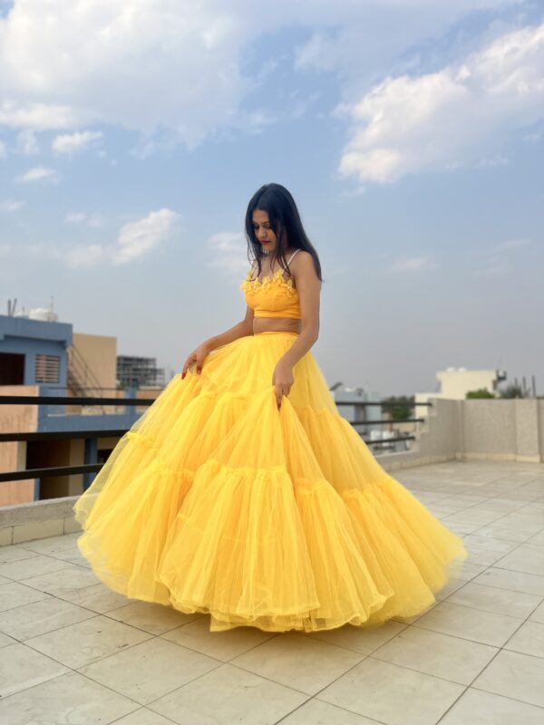 Sun-Kissed : Dazzling Yellow Lehenga for Your Special Day - Image 7