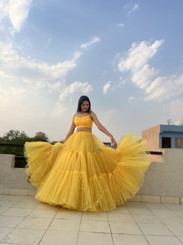 Sun-Kissed : Dazzling Yellow Lehenga for Your Special Day - Image 3