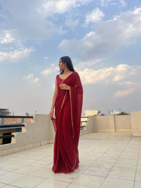 Crimson Red Radiance Saree